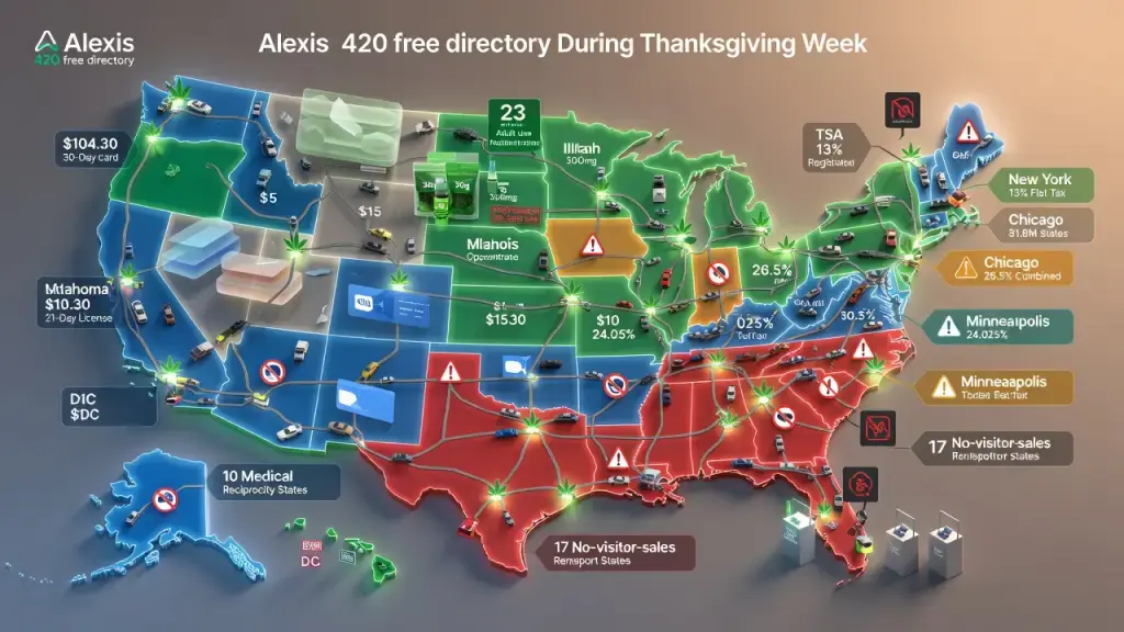 New Directory Guide Maps State-by-State Cannabis Rules for Holiday Travelers